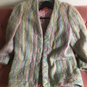 Vintage Cashmere & silk multi color blazer jacket